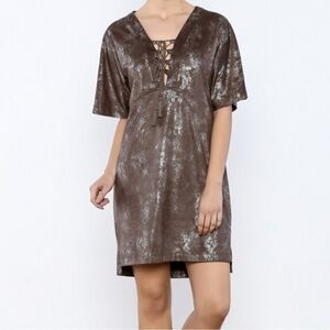 FINAL PRICE Uncle Frank Vegan Leather Shift Dress